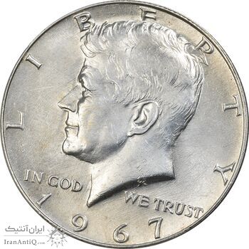 سکه نیم دلار 1967 کندی - MS61 - آمریکا