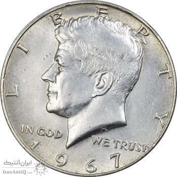 سکه نیم دلار 1967 کندی - AU58 - آمریکا
