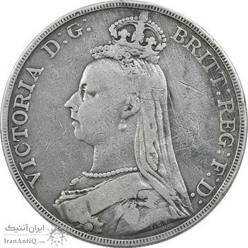 سکه 1 کرون 1888 ویکتوریا - VF30 - انگلستان سکه 1 کرون 1888 ویکتوریا - VF30 - انگلستان