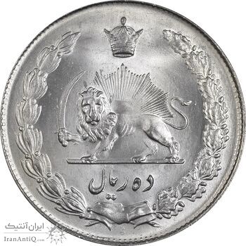 سکه 10 ریال 1341 (نازک) - MS63 - محمد رضا شاه سکه 10 ریال 1341 (نازک) - MS63 - محمد رضا شاه