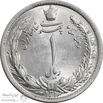 سکه 1 ریال 1313 (3 تاریخ کوچک) - MS62 - رضا شاه سکه 1 ریال 1313 (3 تاریخ کوچک) - MS62 - رضا شاه