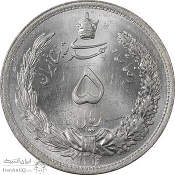 سکه 5 ریال 1313 (3 تاریخ متوسط) - MS64 - رضا شاه سکه 5 ریال 1313 (3 تاریخ متوسط) - MS64 - رضا شاه