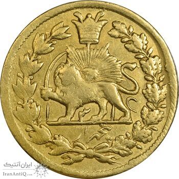 سکه طلا 5000 دینار 1318 خطی (8 تاریخ چرخیده) - VF35 - مظفرالدین شاه سکه طلا 5000 دینار 1318 خطی (8 تاریخ چرخیده) - VF35 - مظفرالدین شاه