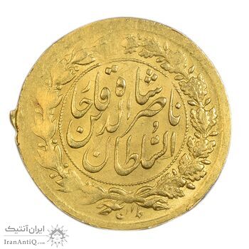 سکه طلا 5000 دینار 1305 تصویری - MS61 - ناصرالدین شاه سکه طلا 5000 دینار 1305 تصویری - MS61 - ناصرالدین شاه