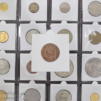 سکه 25 دینار 1314 مس - EF45 - رضا شاه سکه 25 دینار 1314 مس - EF45 - رضا شاه