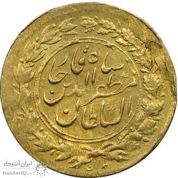 سکه طلا 5000 دینار 1314 خطی (تاریخ فشرده) - EF40 - مظفرالدین شاه سکه طلا 5000 دینار 1314 خطی (تاریخ فشرده) - EF40 - مظفرالدین شاه