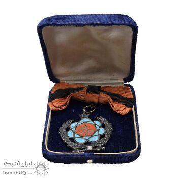 نشان جاوید درجه 2 (شهید) با جعبه فابریک - EF - محمد رضا شاه