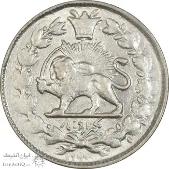 سکه 1000 دینار 1299/8 (سورشارژ تاریخ) صاحبقران - AU50 - ناصرالدین شاه