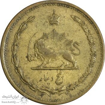 سکه 5 دینار 1321 - VF30 - محمد رضا شاه سکه 5 دینار 1321 - VF30 - محمد رضا شاه