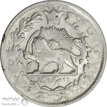 سکه 2000 دینار 1312 (ارور تاریخ 312) خطی - AU50 - مظفرالدین شاه