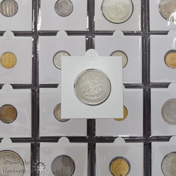 سکه 2000 دینار 1315 خطی (سورشارژ روی دوقران) - VF20 - مظفرالدین شاه سکه 2000 دینار 1315 خطی (سورشارژ روی دوقران) - VF20 - مظفرالدین شاه