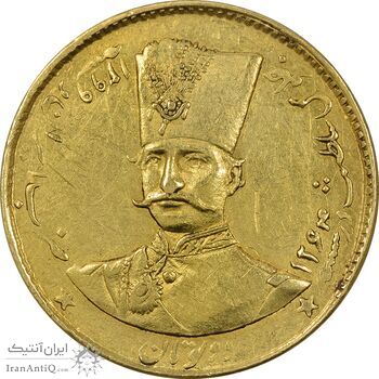 سکه طلا 2 تومان 1299 تصویری - AU58 - ناصرالدین شاه