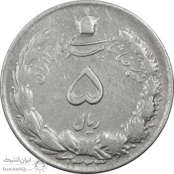 سکه 5 ریال 1323 - VF30 - محمد رضا شاه
