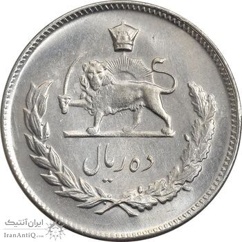 سکه 10 ریال 1348 - MS61 - محمد رضا شاه