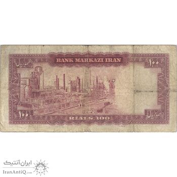 اسکناس 100 ریال (هویدا - سمیعی) - تک - VF20 - محمد رضا شاه