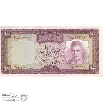 اسکناس 100 ریال (آموزگار - جهانشاهی) - تک - UNC62 - محمد رضا شاه اسکناس 100 ریال (آموزگار - جهانشاهی) - تک - UNC62 - محمد رضا شاه