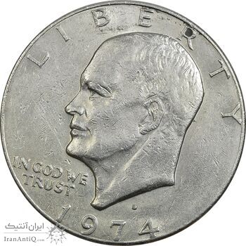 سکه یک دلار 1974D آیزنهاور - EF40 - آمریکا