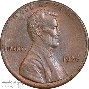سکه 1 سنت 1986 لینکلن - MS61 - آمریکا