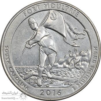 سکه کوارتر دلار 2016D (فورت مولتری) - MS61 - آمریکا