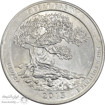 سکه کوارتر دلار 2013D (پارک ملی حوضه آبریز بزرگ) - AU58 - آمریکا