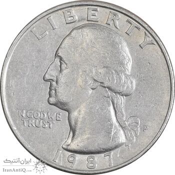 سکه کوارتر دلار 1987 واشنگتن - EF45 - آمریکا