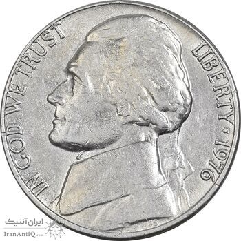 سکه 5 سنت 1976 جفرسون - AU50 - آمریکا