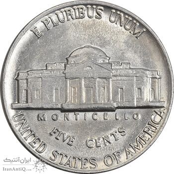 سکه 5 سنت 1982D جفرسون - AU55 - آمریکا