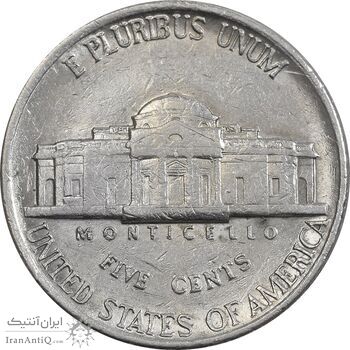 سکه 5 سنت 1984D جفرسون - EF45 - آمریکا