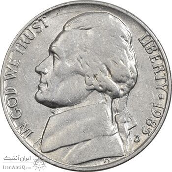 سکه 5 سنت 1985D جفرسون - EF45 - آمریکا