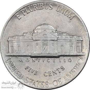 سکه 5 سنت 1990P جفرسون - AU55 - آمریکا