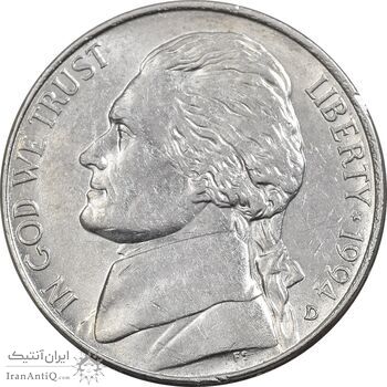 سکه 5 سنت 1994D جفرسون - AU55 - آمریکا