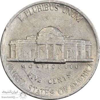 سکه 5 سنت 1996D جفرسون - EF45 - آمریکا