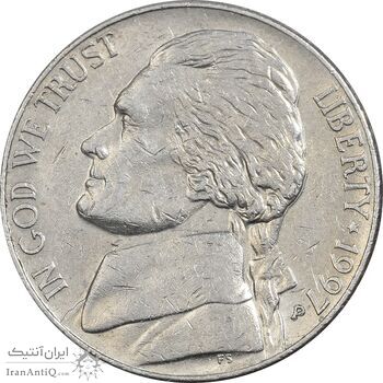 سکه 5 سنت 1997P جفرسون - AU50 - آمریکا