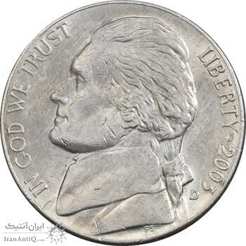 سکه 5 سنت 2003D جفرسون - AU58 - آمریکا