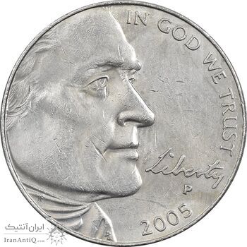 سکه 5 سنت 2005P جفرسون (بوفالو) - AU55 - آمریکا