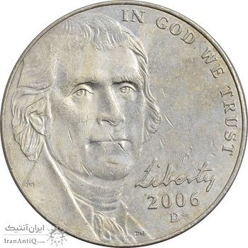 سکه 5 سنت 2006D جفرسون - EF40 - آمریکا