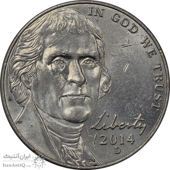 سکه 5 سنت 2014D جفرسون - MS61 - آمریکا