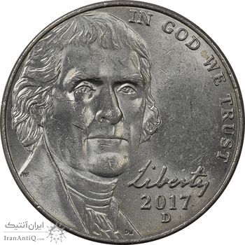 سکه 5 سنت 2017D جفرسون - MS61 - آمریکا