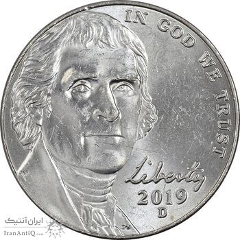 سکه 5 سنت 2019D جفرسون - MS61 - آمریکا