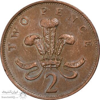 سکه 2 پنس 1989 الیزابت دوم - AU50 - انگلستان