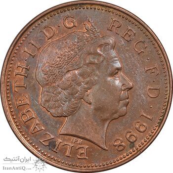 سکه 2 پنس 1998 الیزابت دوم - AU50 - انگلستان