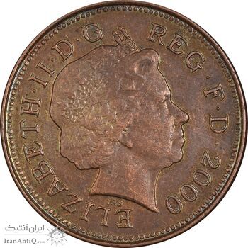 سکه 2 پنس 2000 الیزابت دوم - EF45 - انگلستان
