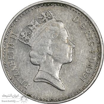 سکه 5 پنس 1991 الیزابت دوم - EF45 - انگلستان