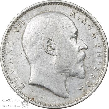 سکه 1 روپیه 1906 ادوارد هفتم - VF35 - هند