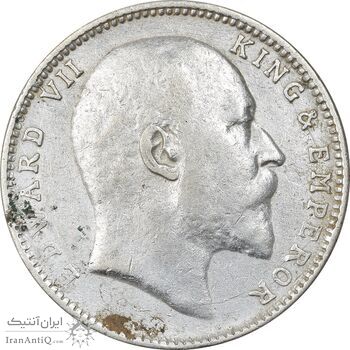 سکه 1 روپیه 1907 ادوارد هفتم - VF35 - هند