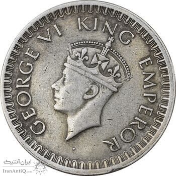 سکه 1/2 روپیه 1942 جرج ششم - EF40 - هند سکه 1/2 روپیه 1942 جرج ششم - EF40 - هند