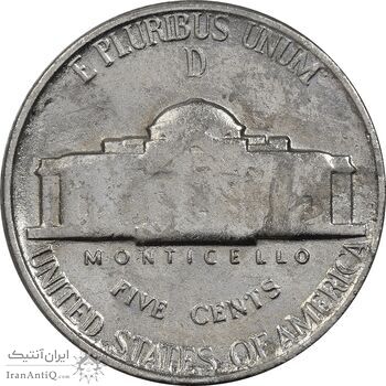 سکه 5 سنت 1945D جفرسون - EF40 - آمریکا