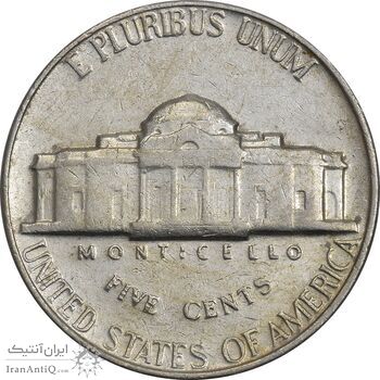 سکه 5 سنت 1964 جفرسون - EF45 - آمریکا