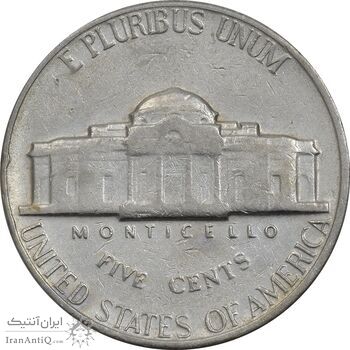 سکه 5 سنت 1966 جفرسون - EF45 - آمریکا