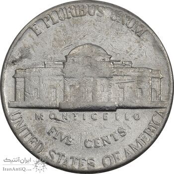 سکه 5 سنت 1971D جفرسون - VF30 - آمریکا